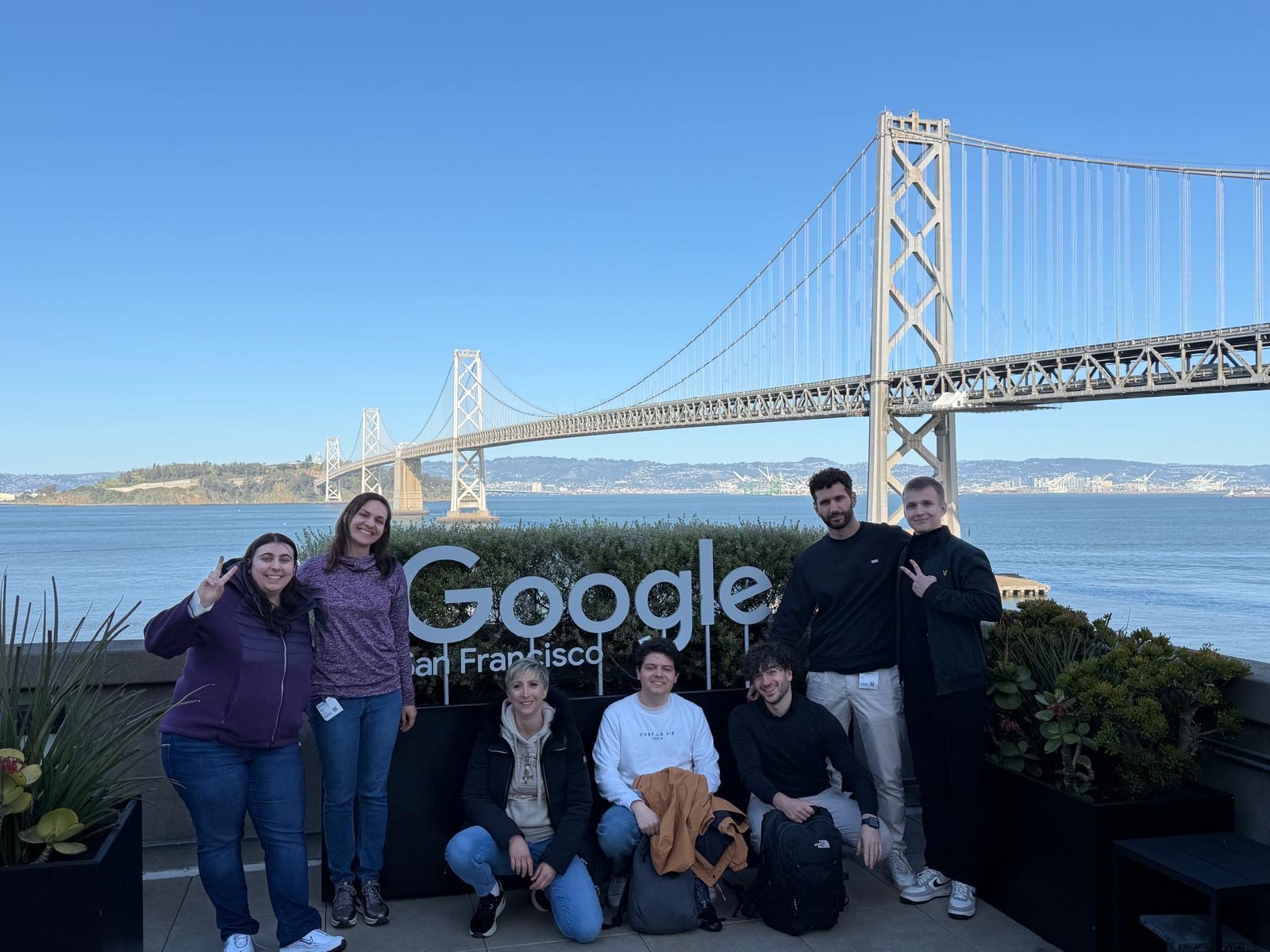 Davide Leopardi at Google in San Francisco after winning first place at the international AI innovation hackathon